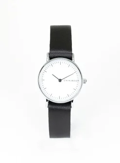 26 mm silver case watch