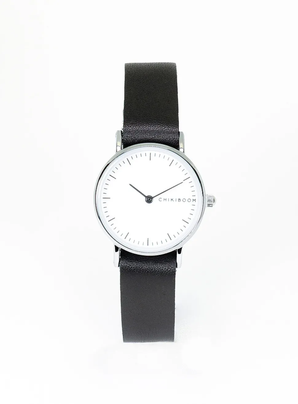 26 mm silver case watch