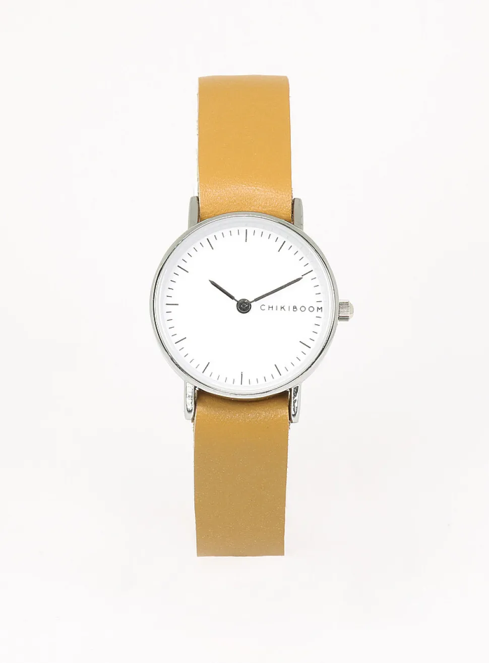26 mm silver case watch