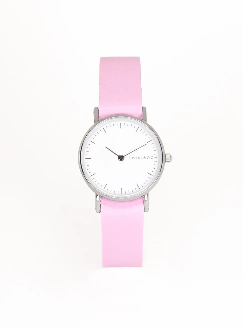 26 mm silver case watch