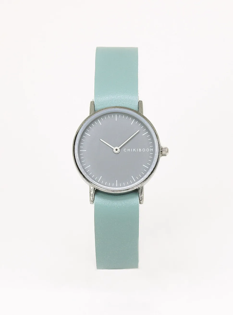 26 mm silver case watch