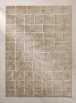 Modern grid rug