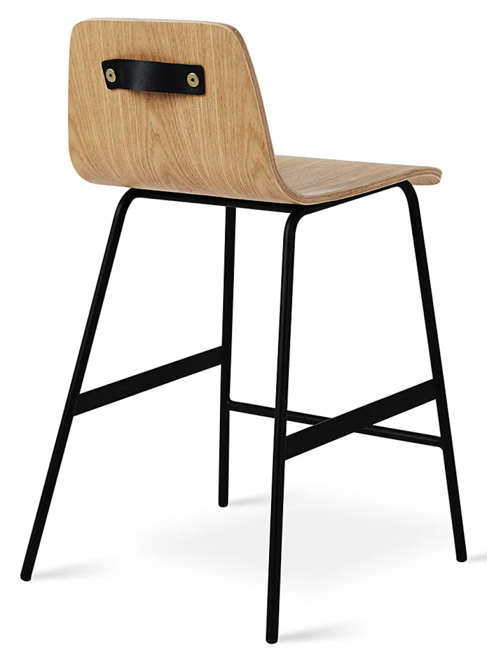 Modern wood and metal counter chair