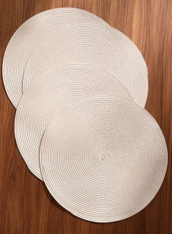 Monochrome braided placemats