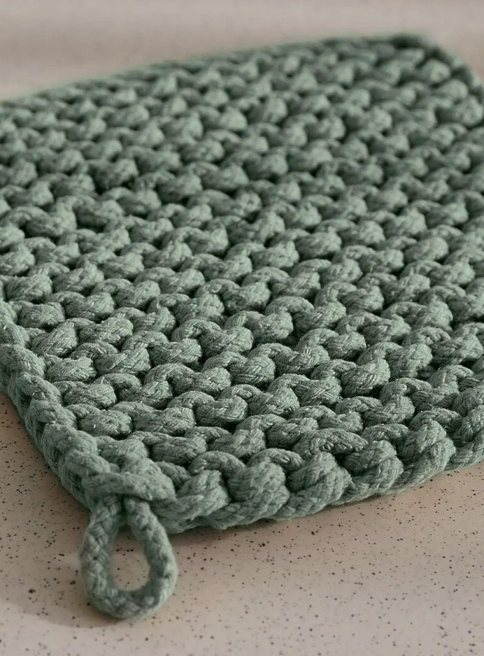 Monochrome crocheted trivet