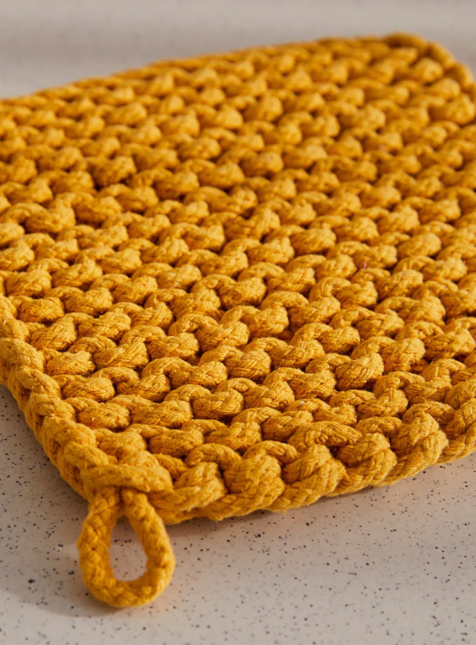 Monochrome crocheted trivet