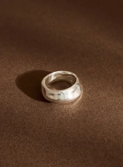 Mouvance solid silver ring