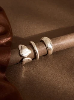 Mouvance solid silver ring