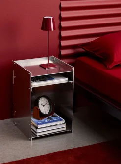 M01S raw aluminum side table