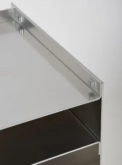 M01S raw aluminum side table trio