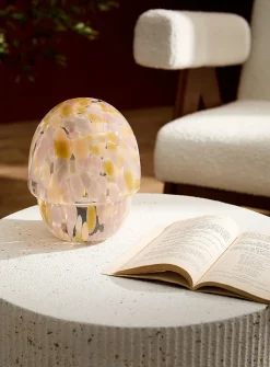 Multicoloured confetti large portable mushroom lamp