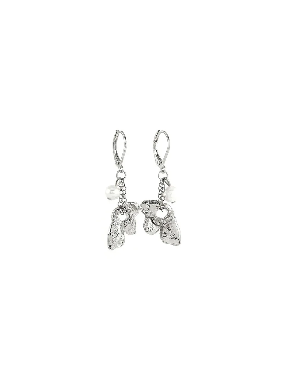 Muscida pewter and pearls earrings
