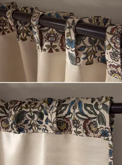 Muted flowers blackout curtain