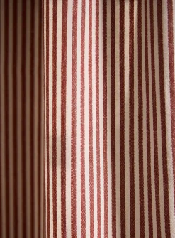 Natural pinstripe curtain