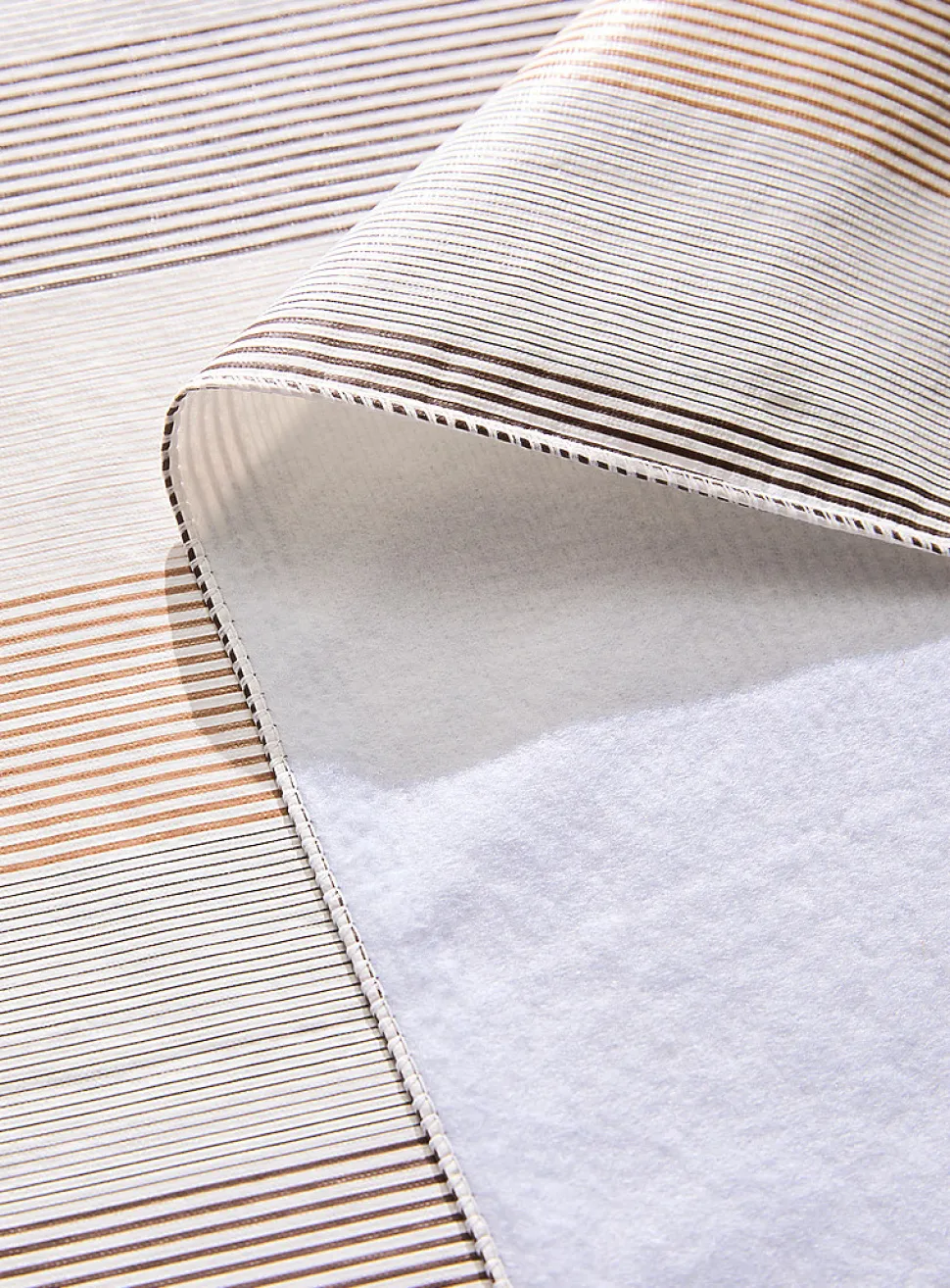 Natural stripes vinyl tablecloth