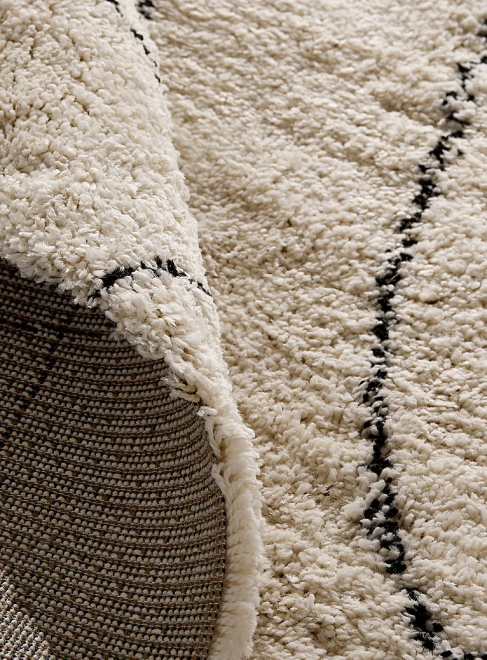 Nomadic abstraction shag rug