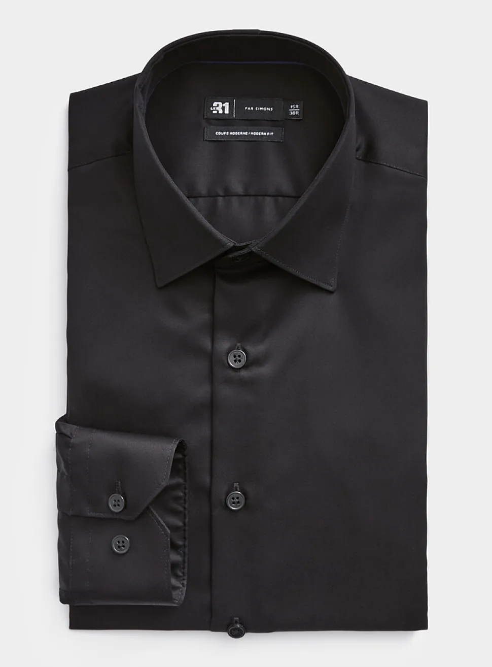 Non-iron satiny cotton shirt