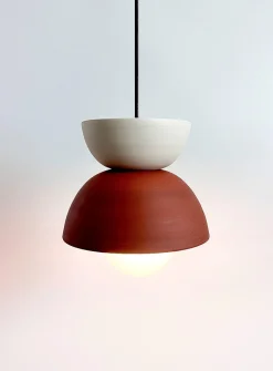 Nova stoneware hanging lamp