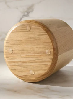 Oak wood toilet brush