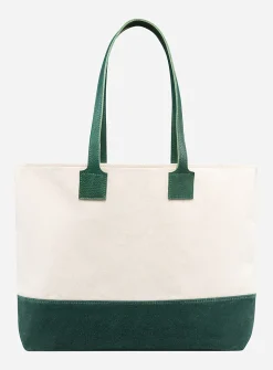Organic cotton contrasting tote bag