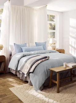 Organic cotton gauze duvet cover set