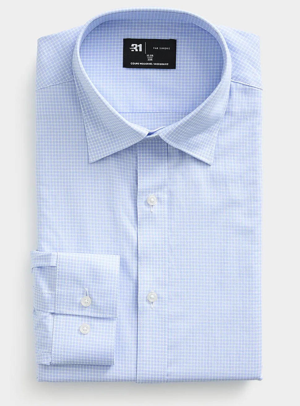 Organic cotton mini-gingham shirt