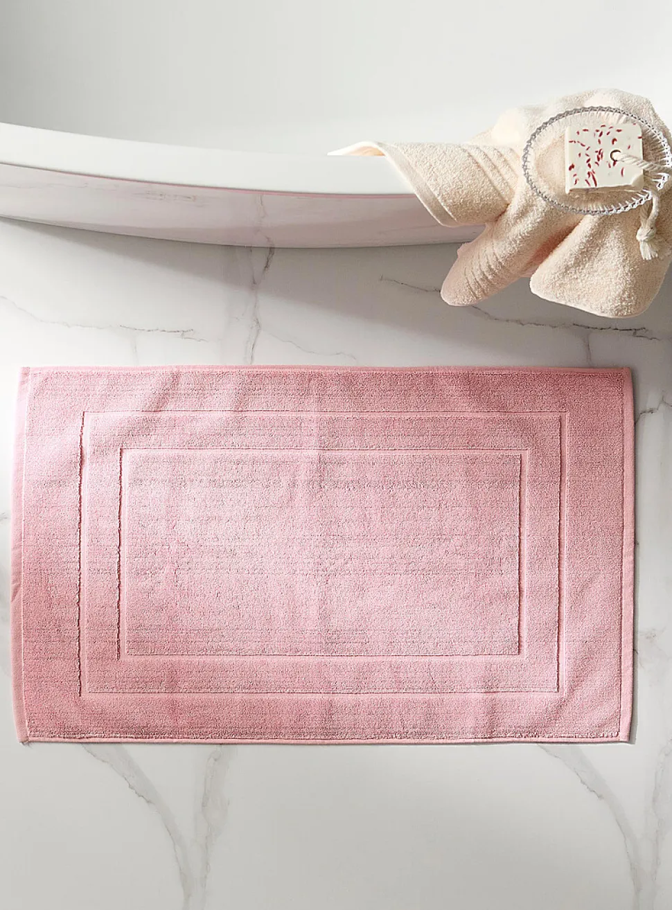 Organic Turkish cotton bath mat