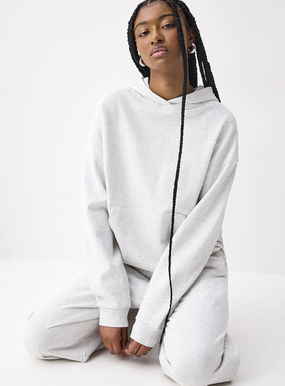 Oversized French terry hoodie