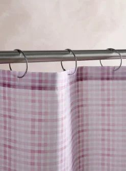 Pastel gingham shower curtain