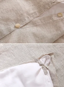Patterned pure European linen duvet cover