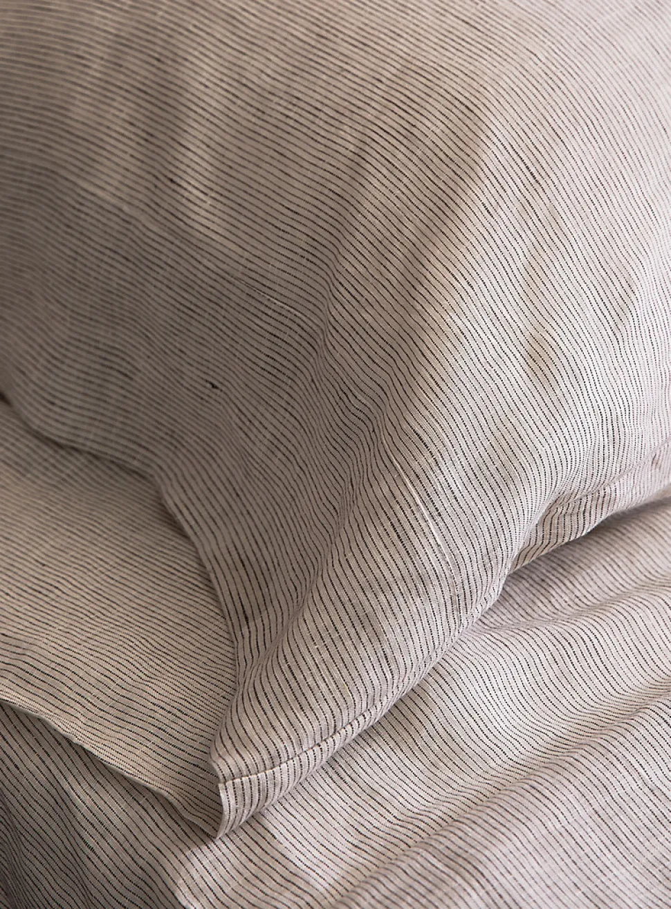 Patterned pure European linen pillowcases