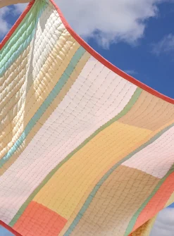 Pavilion colour blocks quilted blanket