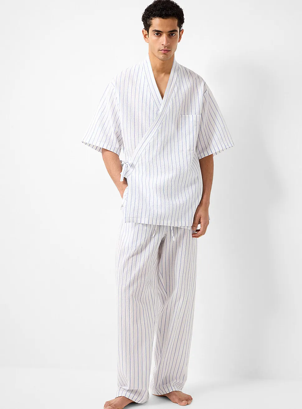 Paxton striped seersucker pyjama pant