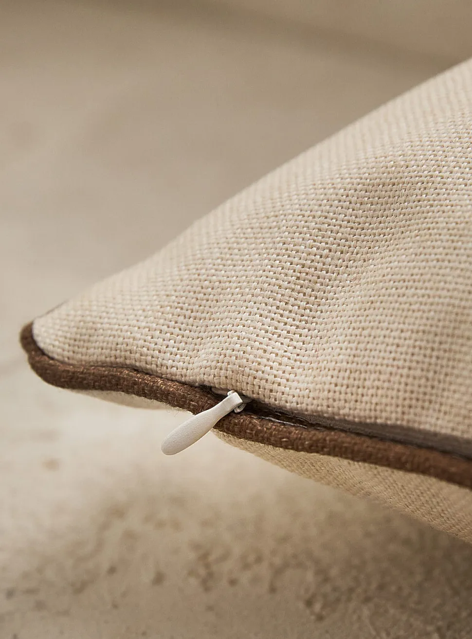 Piped trim removable-cover outdoor cushion