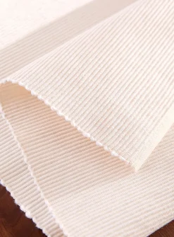 Plain ribbed table runner