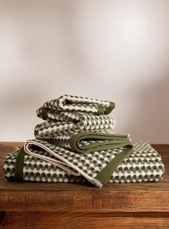 Popcorn texture organic cotton towels