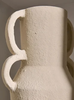 Poseidon cream-coloured terracotta vase