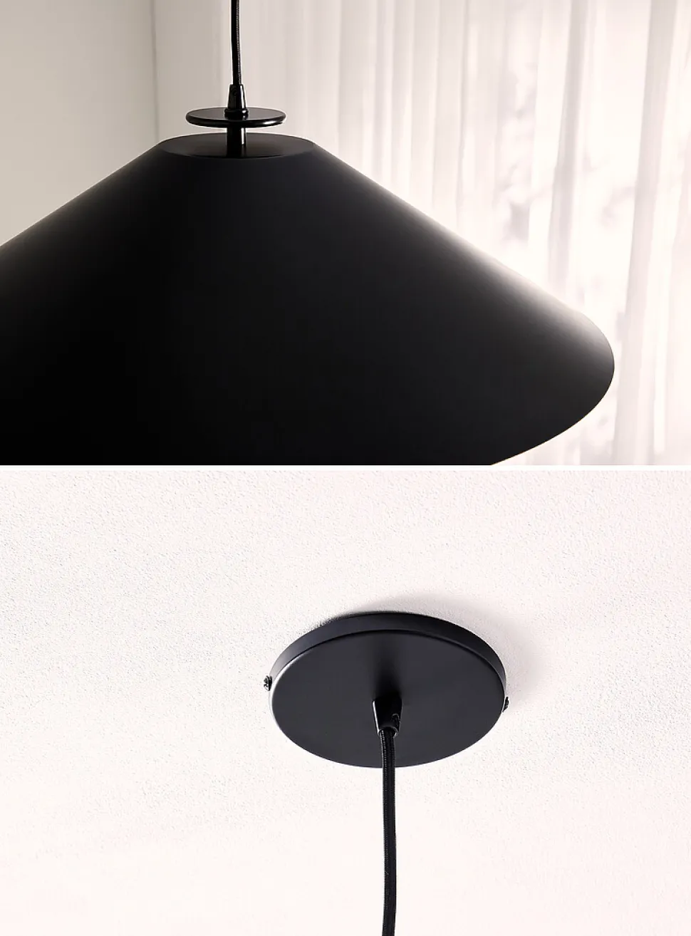 Prudence matte black light fixture