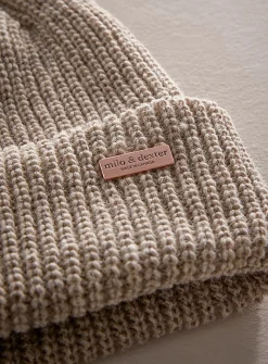 Pure Canadian wool ribbed tuque