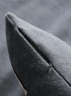 Pure wool striped removable cover cushion