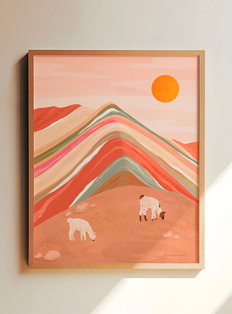Rainbow mountain art print