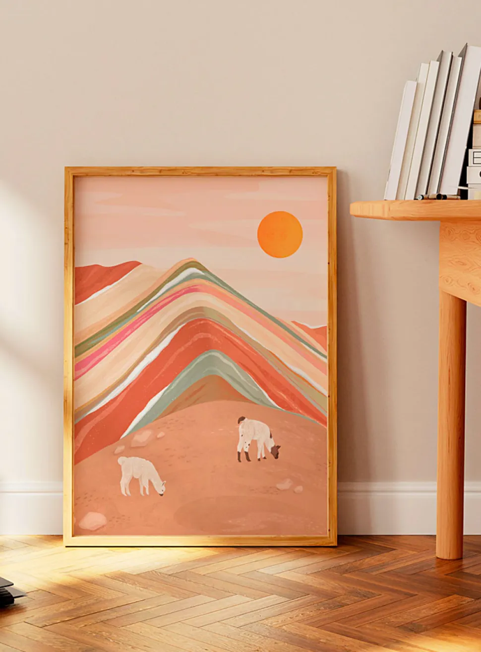 Rainbow mountain art print