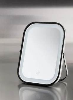 Rechargeable LED lighted mirror