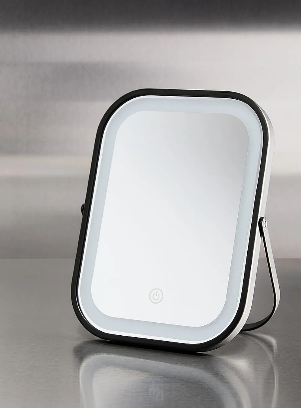Rechargeable LED lighted mirror