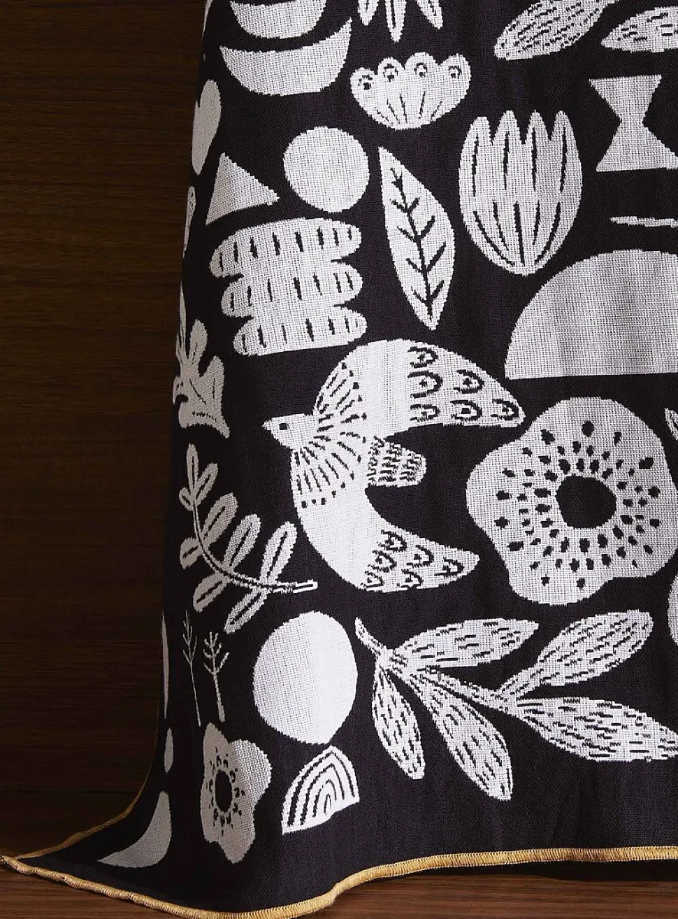 Retro nature jacquard tea towel