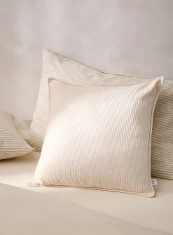 Ribbed chenille knit removable cover cushion