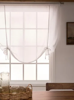 Roll-up sheer curtain