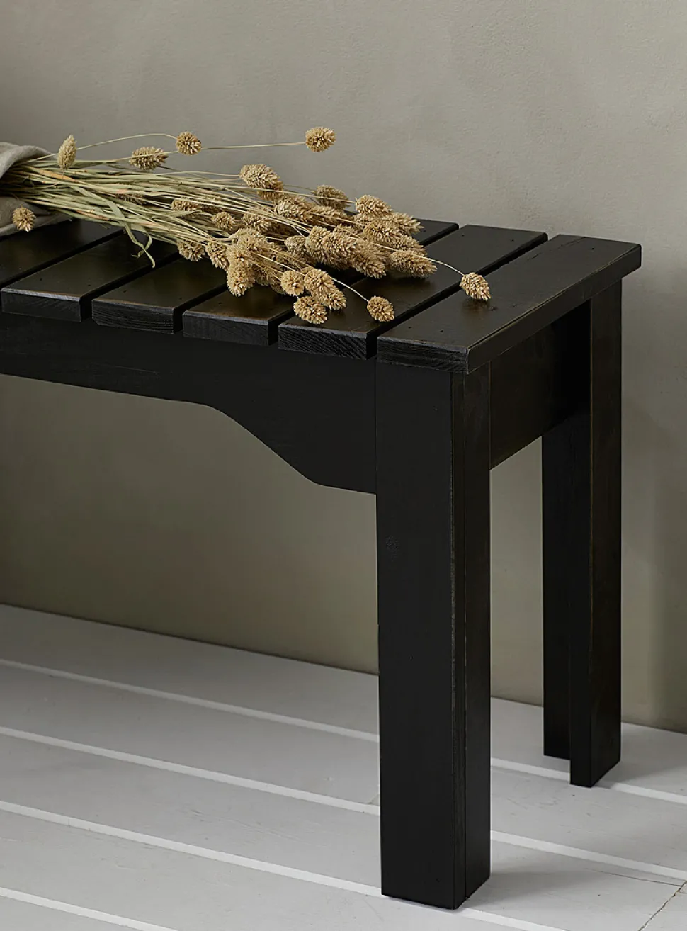 Rustic slats bench