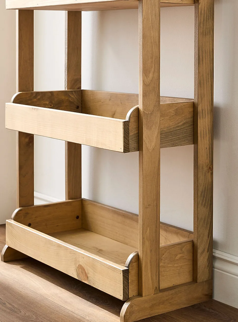 Rustic wood bookcase