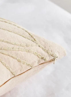 Salvador embroidered foliage removable-cover cushion